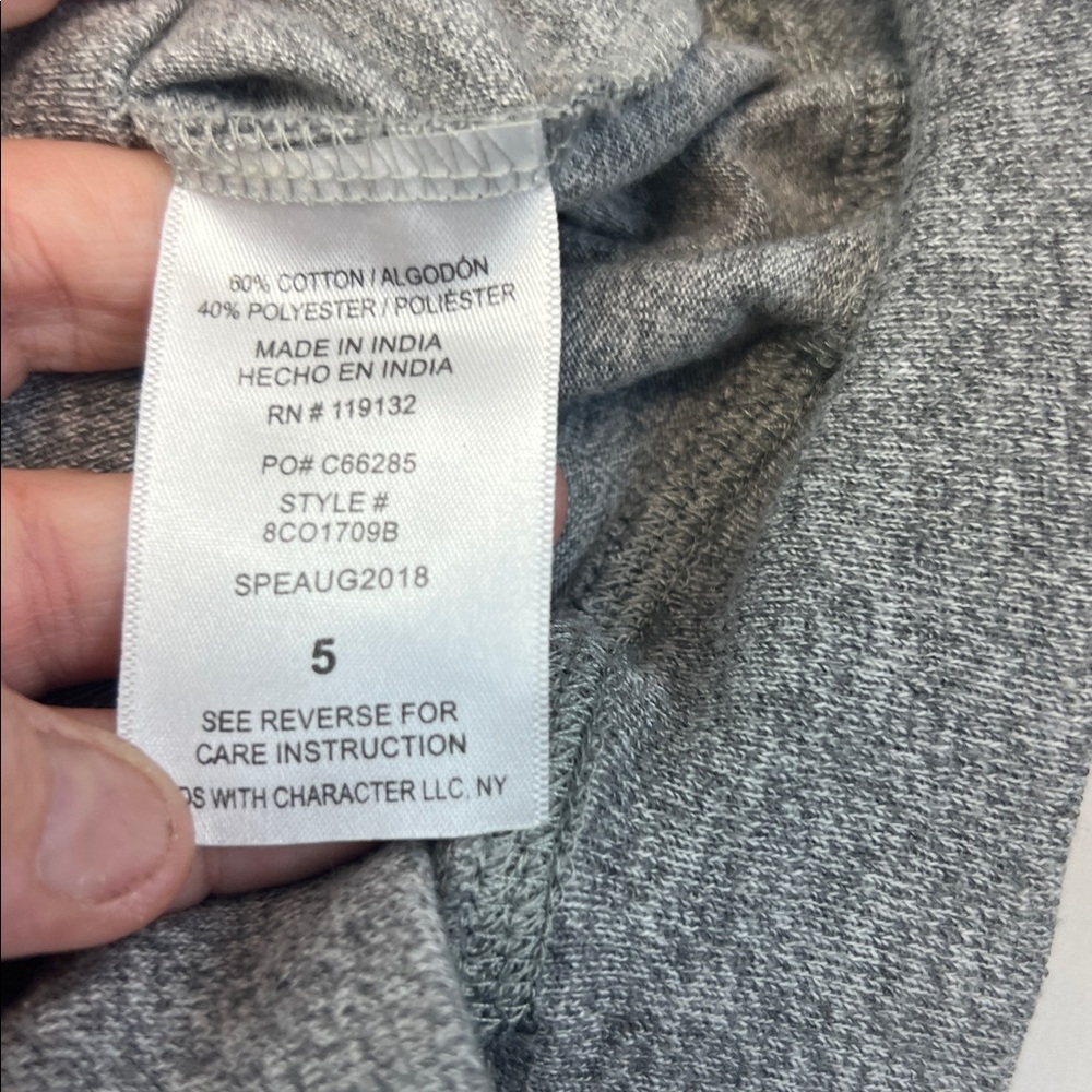 Boy's Copper Denim Gray and Black Hoodie - Picture 5 of 7
